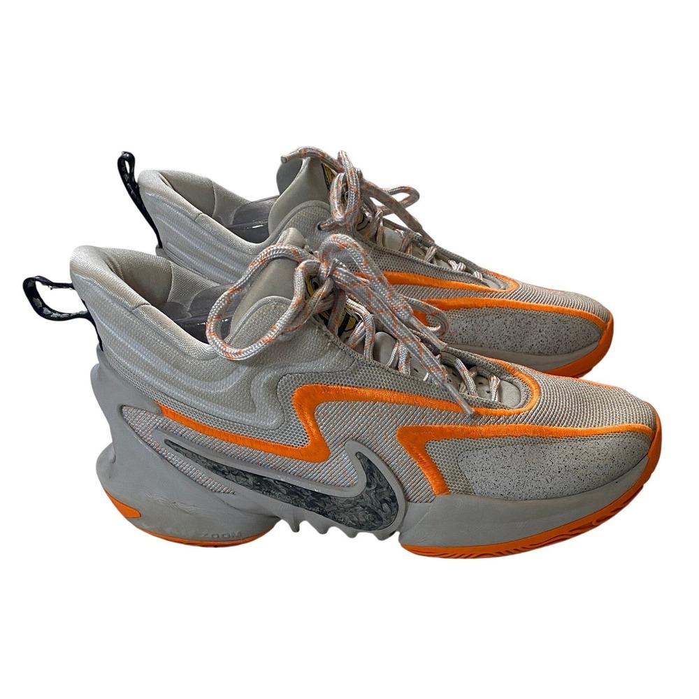 Nike Zoom Freak 4 Basketball Shoes Grey Orange Graphic‎ Size 9 Men's DH1037 004